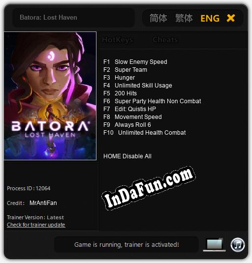 Batora: Lost Haven: Trainer +10 [v1.6]