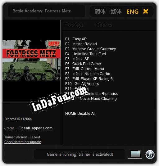 Battle Academy: Fortress Metz: Cheats, Trainer +13 [CheatHappens.com]