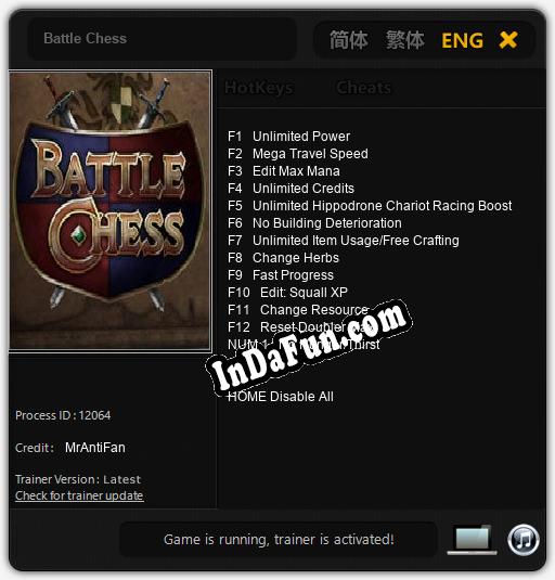 Battle Chess: TRAINER AND CHEATS (V1.0.29)