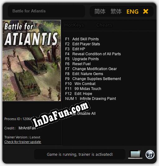 Battle for Atlantis: TRAINER AND CHEATS (V1.0.42)