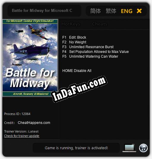 Battle for Midway for Microsoft Combat Flight Simulator: Cheats, Trainer +5 [CheatHappens.com]