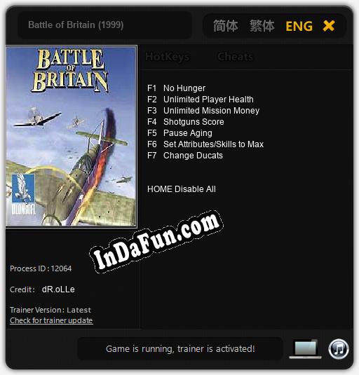 Battle of Britain (1999): Trainer +7 [v1.1]