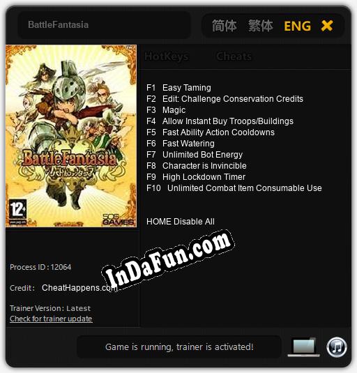 BattleFantasia: TRAINER AND CHEATS (V1.0.28)