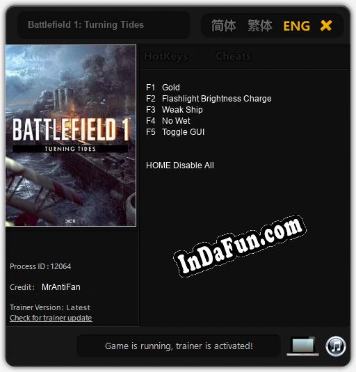 Battlefield 1: Turning Tides: Trainer +5 [v1.2]