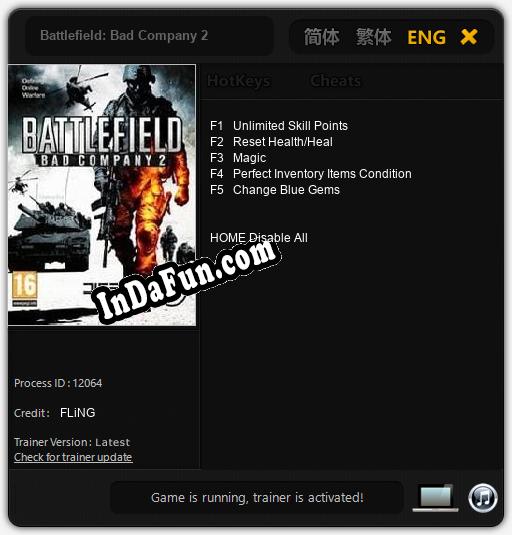 Battlefield: Bad Company 2: Trainer +5 [v1.8]