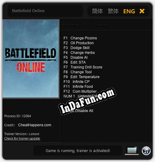 Trainer for Battlefield Online [v1.0.5]