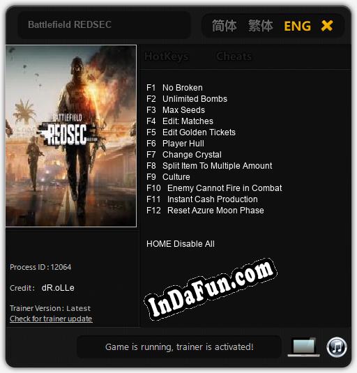 Battlefield REDSEC: Cheats, Trainer +12 [dR.oLLe]