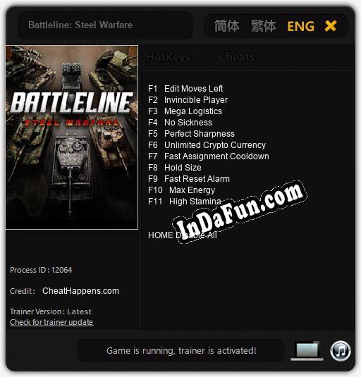 Trainer for Battleline: Steel Warfare [v1.0.7]
