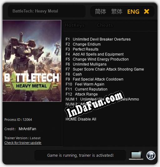 BattleTech: Heavy Metal: Trainer +14 [v1.8]