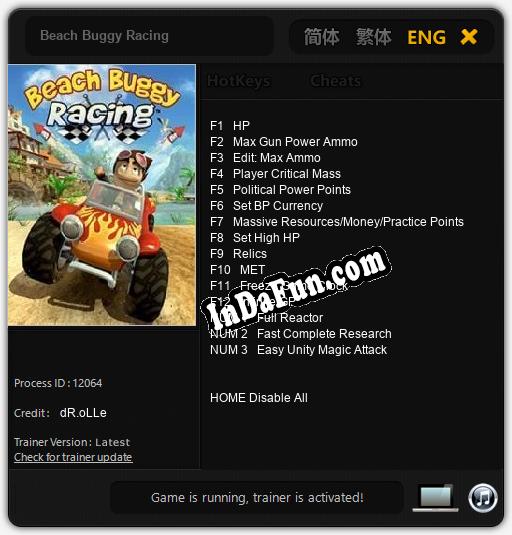 Beach Buggy Racing: TRAINER AND CHEATS (V1.0.26)