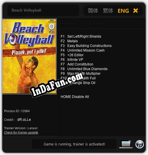 Beach Volleyball: Trainer +11 [v1.5]