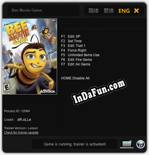 Bee Movie Game: TRAINER AND CHEATS (V1.0.64)