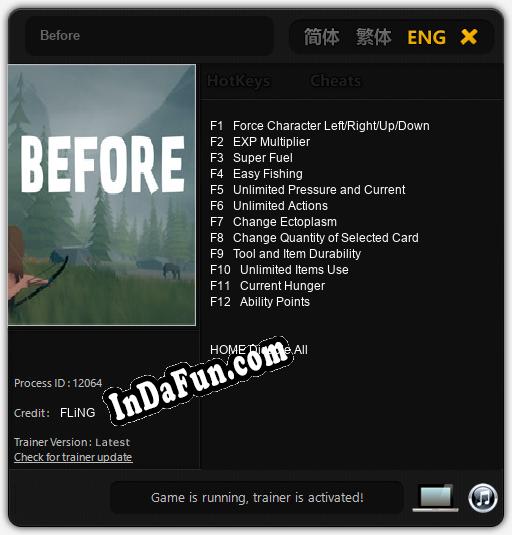 Before: TRAINER AND CHEATS (V1.0.7)