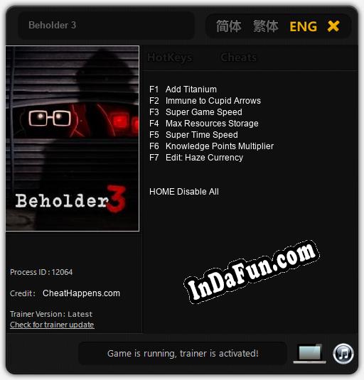 Trainer for Beholder 3 [v1.0.4]