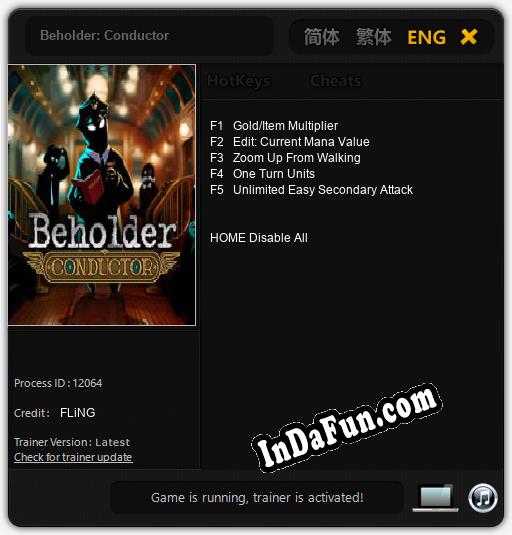 Trainer for Beholder: Conductor [v1.0.6]