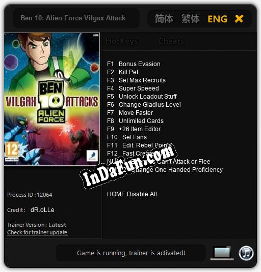 Ben 10: Alien Force Vilgax Attacks: Cheats, Trainer +14 [dR.oLLe]