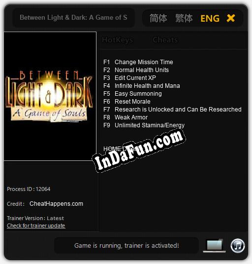 Between Light & Dark: A Game of Souls: TRAINER AND CHEATS (V1.0.41)