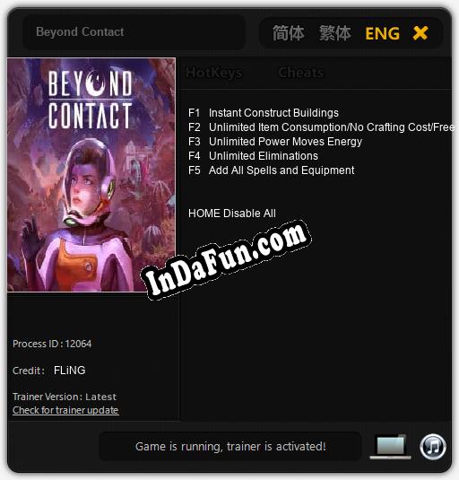 Beyond Contact: TRAINER AND CHEATS (V1.0.40)