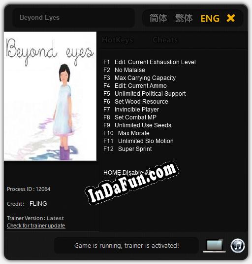 Beyond Eyes: TRAINER AND CHEATS (V1.0.57)