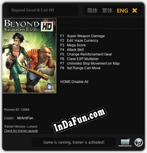 Beyond Good & Evil HD: Cheats, Trainer +8 [MrAntiFan]