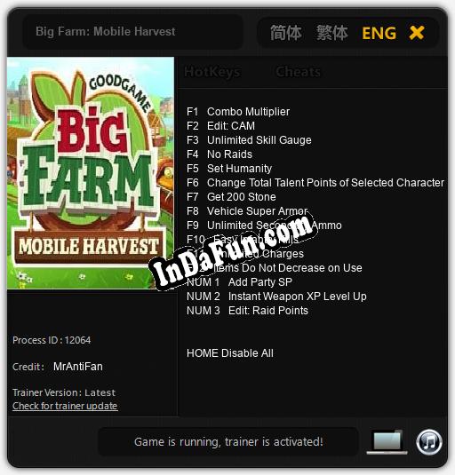 Big Farm: Mobile Harvest: TRAINER AND CHEATS (V1.0.52)