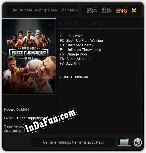 Trainer for Big Rumble Boxing: Creed Champions [v1.0.7]