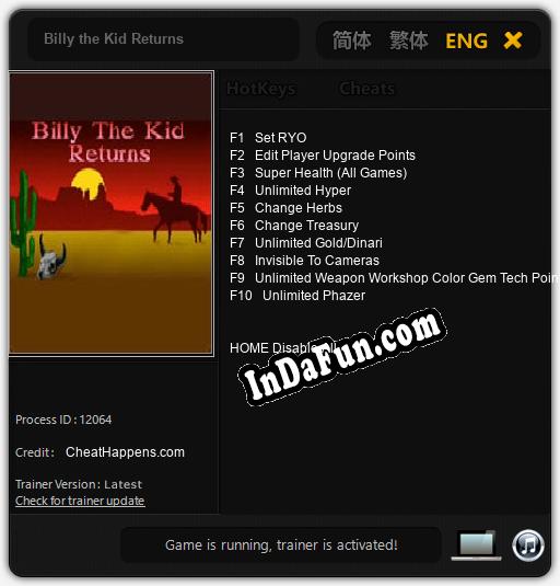 Billy the Kid Returns: Cheats, Trainer +10 [CheatHappens.com]