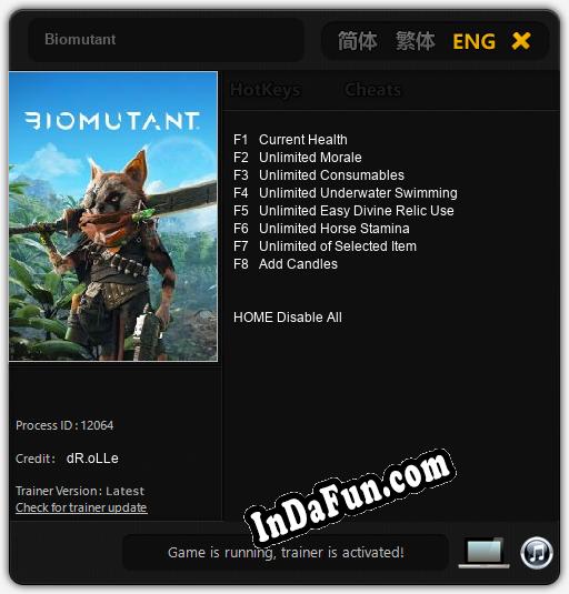 Trainer for Biomutant [v1.0.1]