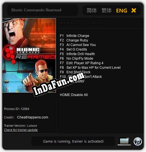 Bionic Commando Rearmed: Cheats, Trainer +11 [CheatHappens.com]