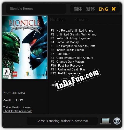 Bionicle Heroes: Trainer +12 [v1.1]