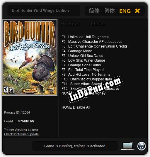Bird Hunter Wild Wings Edition: Cheats, Trainer +13 [MrAntiFan]