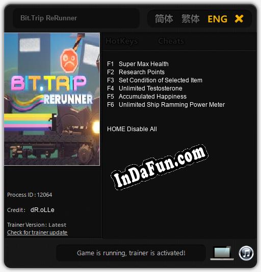 Bit.Trip ReRunner: Trainer +6 [v1.2]