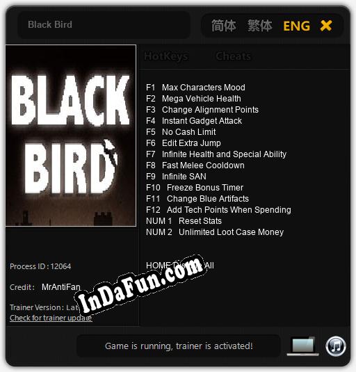 Black Bird: TRAINER AND CHEATS (V1.0.55)