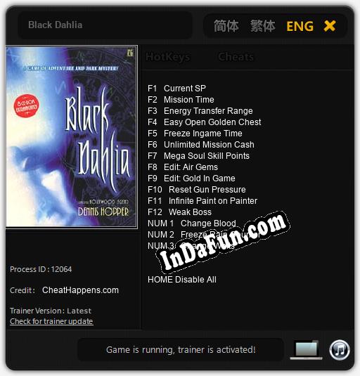 Black Dahlia: TRAINER AND CHEATS (V1.0.69)