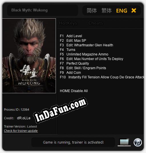 Trainer for Black Myth: Wukong [v1.0.2]