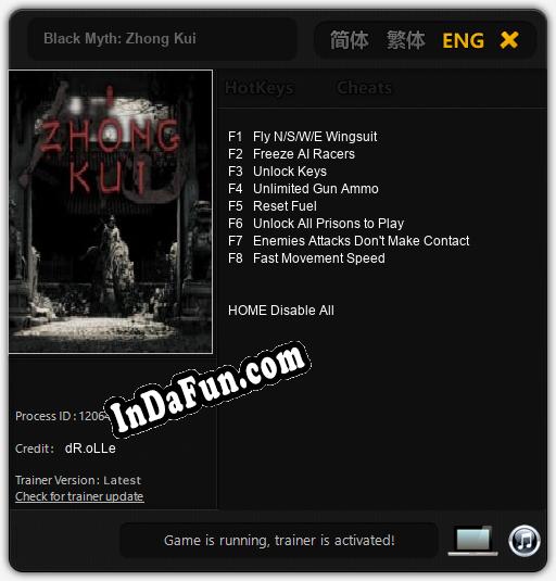 Trainer for Black Myth: Zhong Kui [v1.0.8]