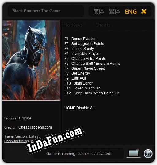 Trainer for Black Panther: The Game [v1.0.8]