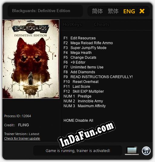Trainer for Blackguards: Definitive Edition [v1.0.7]