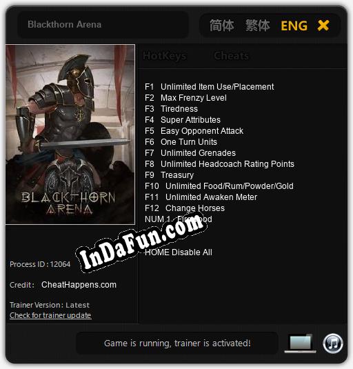 Blackthorn Arena: Cheats, Trainer +13 [CheatHappens.com]