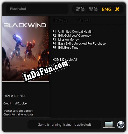 Blackwind: TRAINER AND CHEATS (V1.0.29)