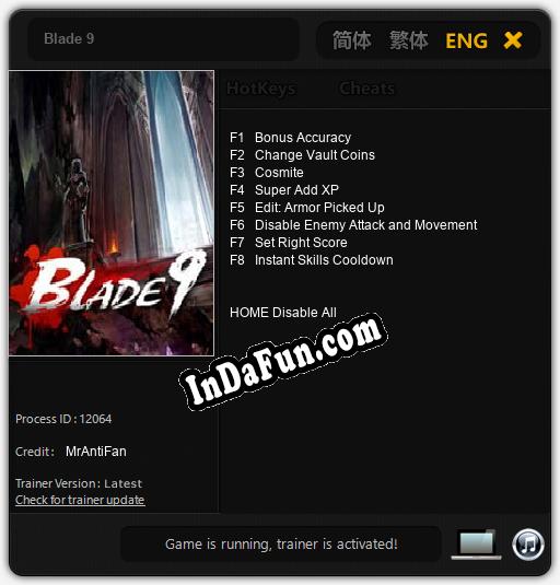 Blade 9: Trainer +8 [v1.4]