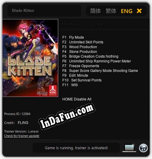 Trainer for Blade Kitten [v1.0.8]