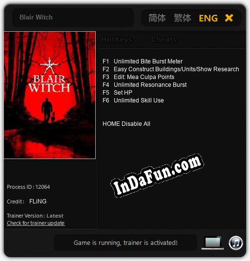 Blair Witch: Trainer +6 [v1.6]