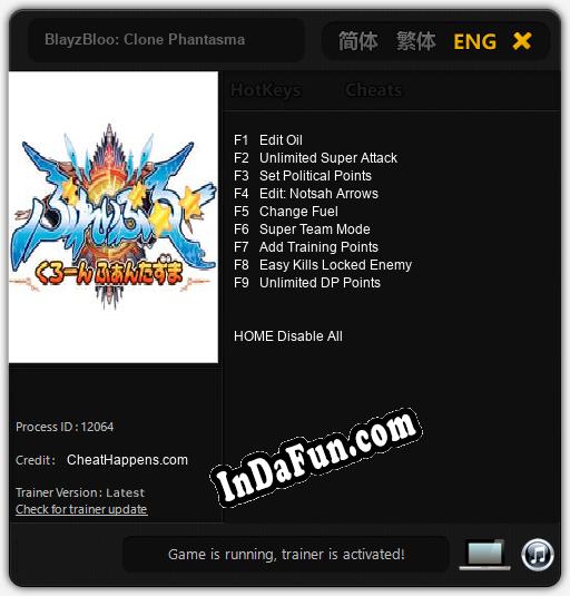 BlayzBloo: Clone Phantasma: TRAINER AND CHEATS (V1.0.94)