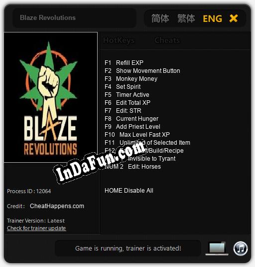 Blaze Revolutions: TRAINER AND CHEATS (V1.0.42)