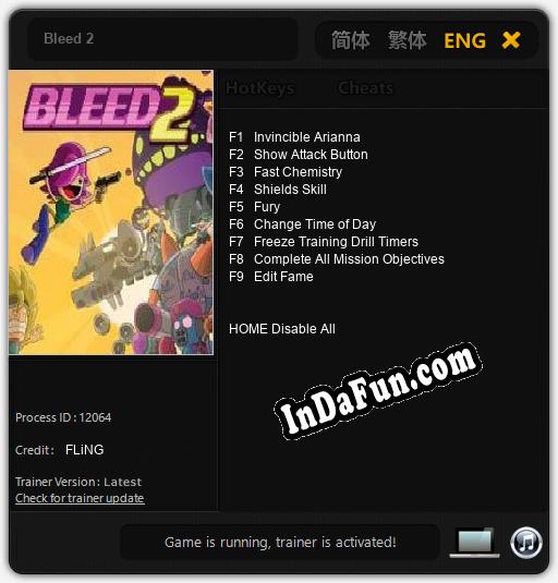 Bleed 2: TRAINER AND CHEATS (V1.0.97)