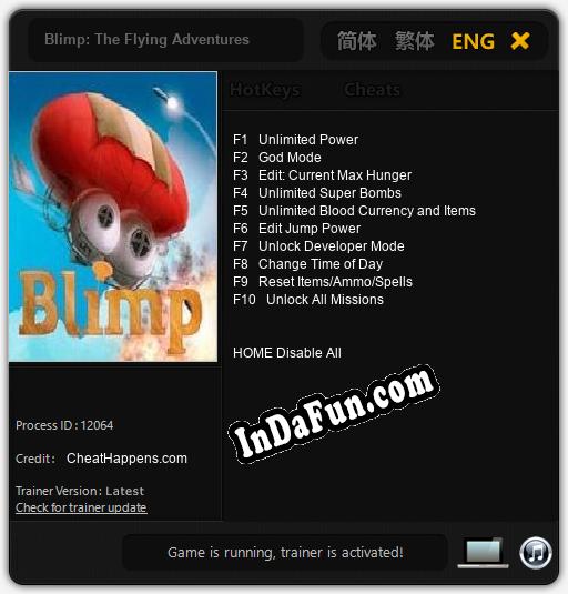 Blimp: The Flying Adventures: TRAINER AND CHEATS (V1.0.93)