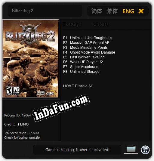 Blitzkrieg 2: Trainer +8 [v1.1]