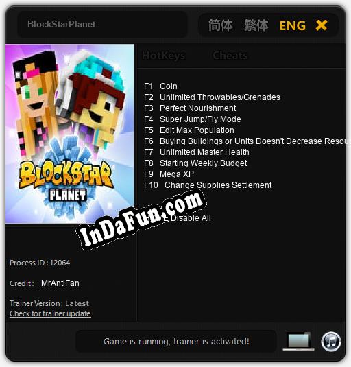 BlockStarPlanet: Cheats, Trainer +10 [MrAntiFan]