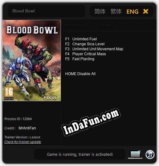 Blood Bowl: Trainer +5 [v1.6]